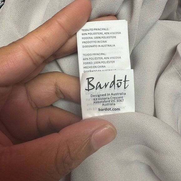 Bardot Silver Satin Mini Dress - Picture 4 of 7